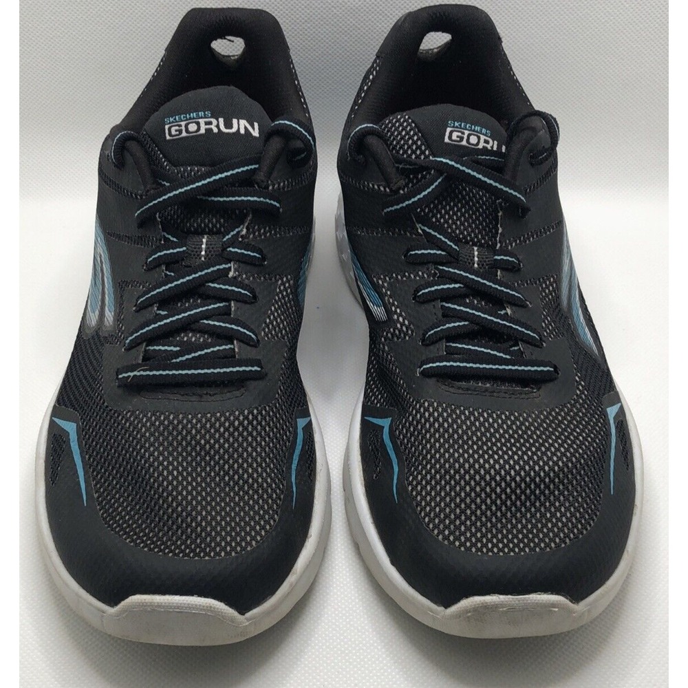 Sketchers #14808 Go Run Quickfit 5 Gen Womens Size 7 Black w/t Aqua Goga Run